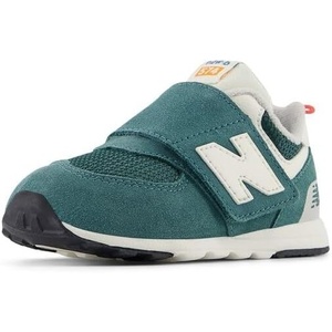 New Balance Baby Boys’ 574 New-b Hook-and-Loop Sneakers(New Spruce/Blast Red)