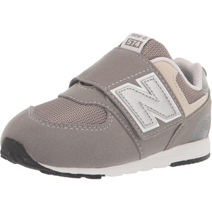 New Balance Baby Boys’ 574 New-b Hook-and-Loop Sneakers(Rain Cloud/Silver Metallic)