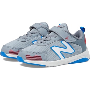 New Balance Baby Boys’ Dynasoft 545 V1 Bungee Lace Sneakers(Steel/Team Red/Blue Oasis)