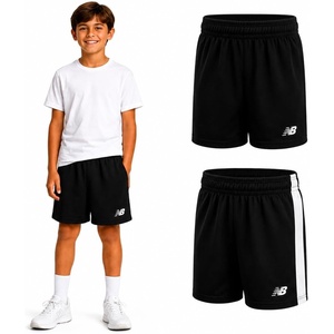 New Balance Boys 2 Pack Moisture-Wicking Mesh Basketball Shorts, Sizes 8-20 | Quick-Dry Finish Keeps Him Cool, Side Pocket Holds a Phone or Snacks, Stay-Put Waistband, Relaxed Athletic Cut(Black Bright White)