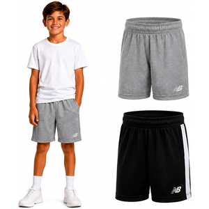 New Balance Boys 2 Pack Moisture-Wicking Mesh Basketball Shorts, Sizes 8-20 | Quick-Dry Finish Keeps Him Cool, Side Pocket Holds a Phone or Snacks, Stay-Put Waistband, Relaxed Athletic Cut(Black Ath Grey)