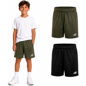 New Balance Boys 2 Pack Moisture-Wicking Mesh Basketball Shorts, Sizes 8-20 | Quick-Dry Finish Keeps Him Cool, Side Pocket Holds a Phone or Snacks, Stay-Put Waistband, Relaxed Athletic Cut(Olive Black)