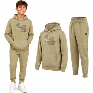 New Balance Boys 2 Piece Fleece Pullover Hoodie & Jogger Sweatpants 8-16 | Warm Poly Build, Heat-Seal Logo Details, Ribbed Cuffs & Elastic Waist, Side-Seam Plus Kangaroo Pockets(New Green)