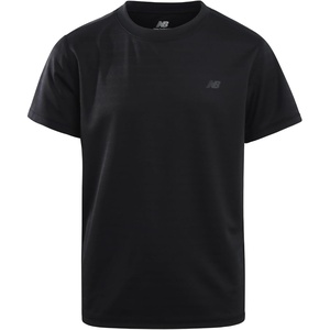 New Balance Boys Athletic Shirts – Short Sleeve Crewneck Boys Shirts Active Performance Dri Fit Shirts for Kids(Black Texture)