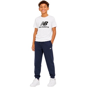 New Balance Boys Fleece Sweatpants, Joggers, Drawstring & Pockets (8-20) | Cozy Lightweight Warmth, Tapered-Leg Athletic Fit, Ribbed Cuffs for School, Travel, Practice & Weekend Wear(New Balance Navy)