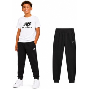 New Balance Boys Fleece Sweatpants, Joggers, Drawstring & Pockets (8-20) | Cozy Lightweight Warmth, Tapered-Leg Athletic Fit, Ribbed Cuffs for School, Travel, Practice & Weekend Wear(Midnight Black)