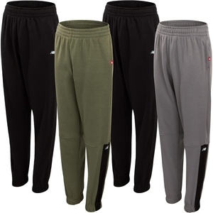 New Balance Boys Sweatpants – 4 Pack Active Performance Fleece Boys Joggers with Elastic Waistband – Athletic Pants for Kids(Olive Green/Grey)