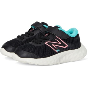 New Balance Kids’ 520 V8 Bungee(Black/Ultra Pink/Cyber Jade)