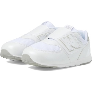 New Balance Kid’s 574 V1 Evolved New-B Hook & Loop Sneaker, White/Silver Metalic, 3 M Infant