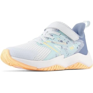 New Balance Kids’ Rave Run V2 Hook and Loop(Ice Blue/Bright Cyan/Solar Flare)