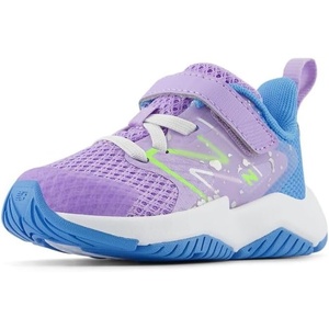 New Balance Kids’ Rave Run V2 Hook and Loop(Lilac Glo/Sky Blue/Pixel Green)