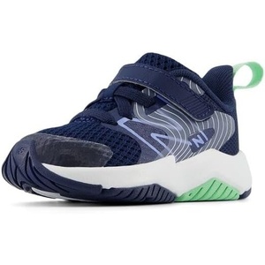 New Balance Kids’ Rave Run V2 Hook and Loop(Nb Navy/Electric Sky/Sweetgrass)
