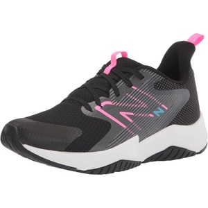 New Balance Kids’ Rave Run V2 Lace-Up Running Shoes(Black/Vibrant Pink)