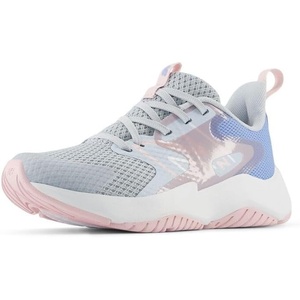 New Balance Kids’ Rave Run V2 Lace-Up Running Shoes(Bright Sky/Granite/Rose Sugar)