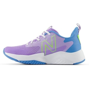 New Balance Kids’ Rave Run V2 Lace-Up Running Shoes(Lilac Glo/Sky Blue/Pixel Green)