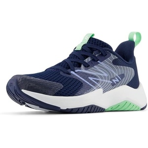 New Balance Kids’ Rave Run V2 Lace-Up Running Shoes(Nb Navy/Electric Sky/Sweetgrass)
