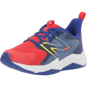 New Balance Kids’ Rave Run V2 Lace-Up Running Shoes(Neo Flame/Lemonade/Moon Shadow)