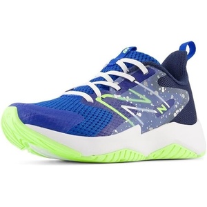 New Balance Kids’ Rave Run V2 Lace-Up Running Shoes(Team Royal/Blue Oasis/Bleached Lime Glo)