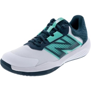 New Balance Men’s 696 V4 Hard Court Tennis Shoe(Nb 102 White/Medusa Green)