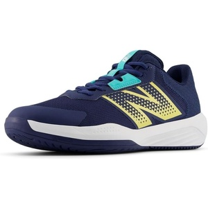New Balance Men’s 696 V4 Hard Court Tennis Shoe(White/Clementine)