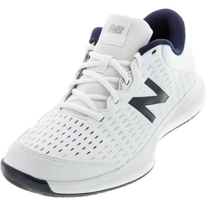 New Balance Men’s 696 V4 Hard Court Tennis Shoe(White/Pigment)
