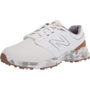 New Balance Men’s Fresh Foam Contend V2 Golf Shoes(White/Brown)