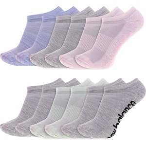New Balance Unisex Adult Performance Cushioned No Show Socks – 6 & 12 Pairs – Moisture Wicking(Grey (12 Pairs))