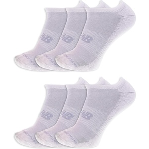 New Balance Unisex Adult Performance Cushioned No Show Socks – 6 & 12 Pairs – Moisture Wicking(White (6 Pairs))