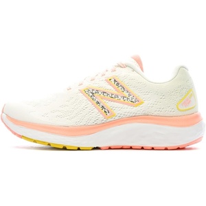 New Balance Women’s Fresh Foam 680 V7 Running Shoe(White/Grapefruit)