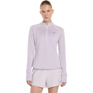New Balance womens Athletics Heat Grid 1/2 Zip(Taro Heather)