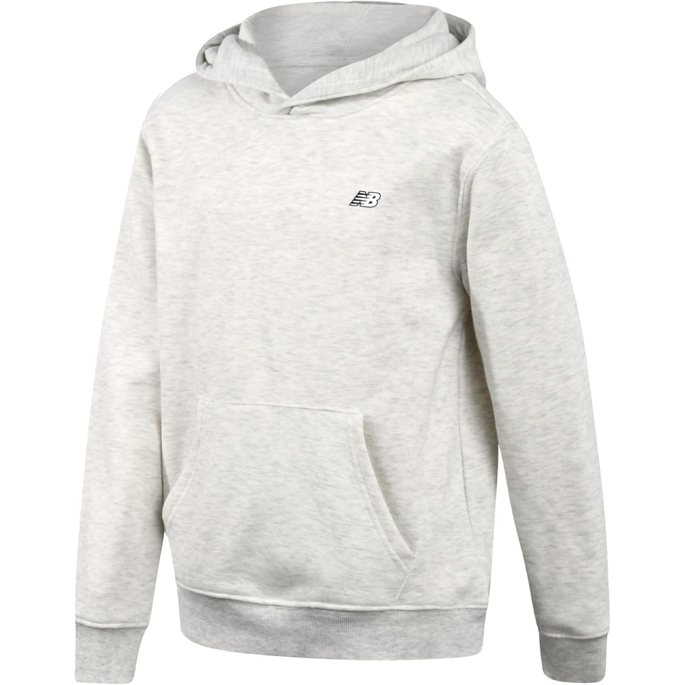 image:imageNew Balance Boys Cotton Fleece Pullover Hoodie with Pocket 2T20  Soft Brushed Interior Lined Hood amp Ribbed Cuffs Athletic Logo for Layering at School Sports amp Everyday PlayOatmeal Heather