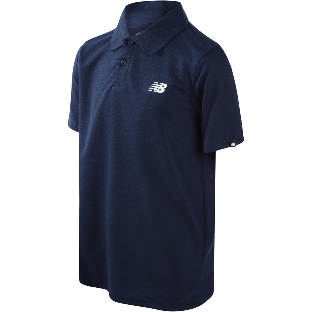 image:imageNew Balance Boys Polo Shirt Active Short Sleeve Golf Polo Sizes 820  Soft Breathable Fabric Classic Collar Meets Dress Code Resists Fading Pairs with Khakis or Joggers School ReadyNavy