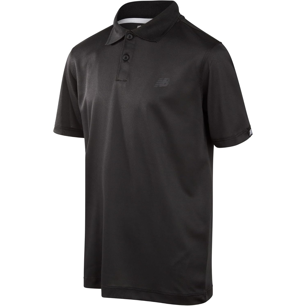 image:imageNew Balance Boys Polo Shirt Active Short Sleeve Golf Polo Sizes 820  Soft Breathable Fabric Classic Collar Meets Dress Code Resists Fading Pairs with Khakis or Joggers School ReadyBlack