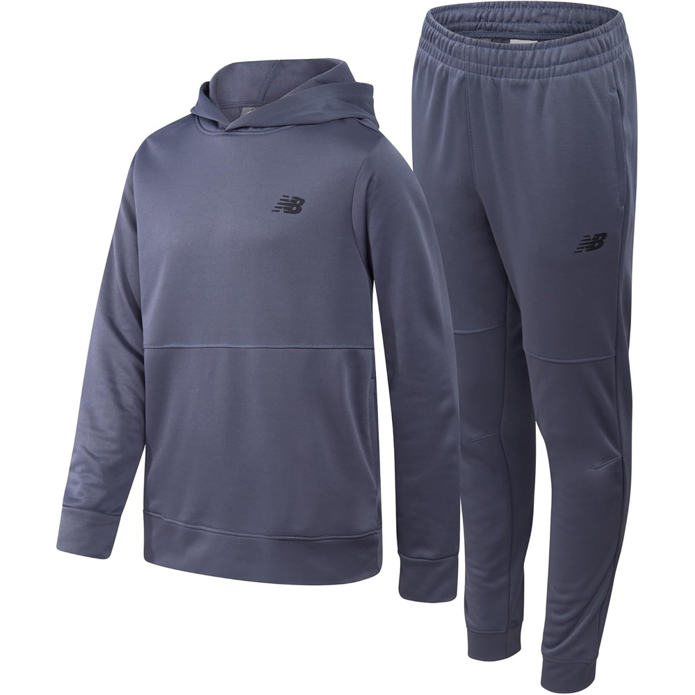 image:imageNew Balance Boys Sweatsuit Set  2 Piece Tech Fleece Hoodie Sweatshirt and Jogger Sweatpants Tracksuit Set for Boys 2T16Dark Artic Grey