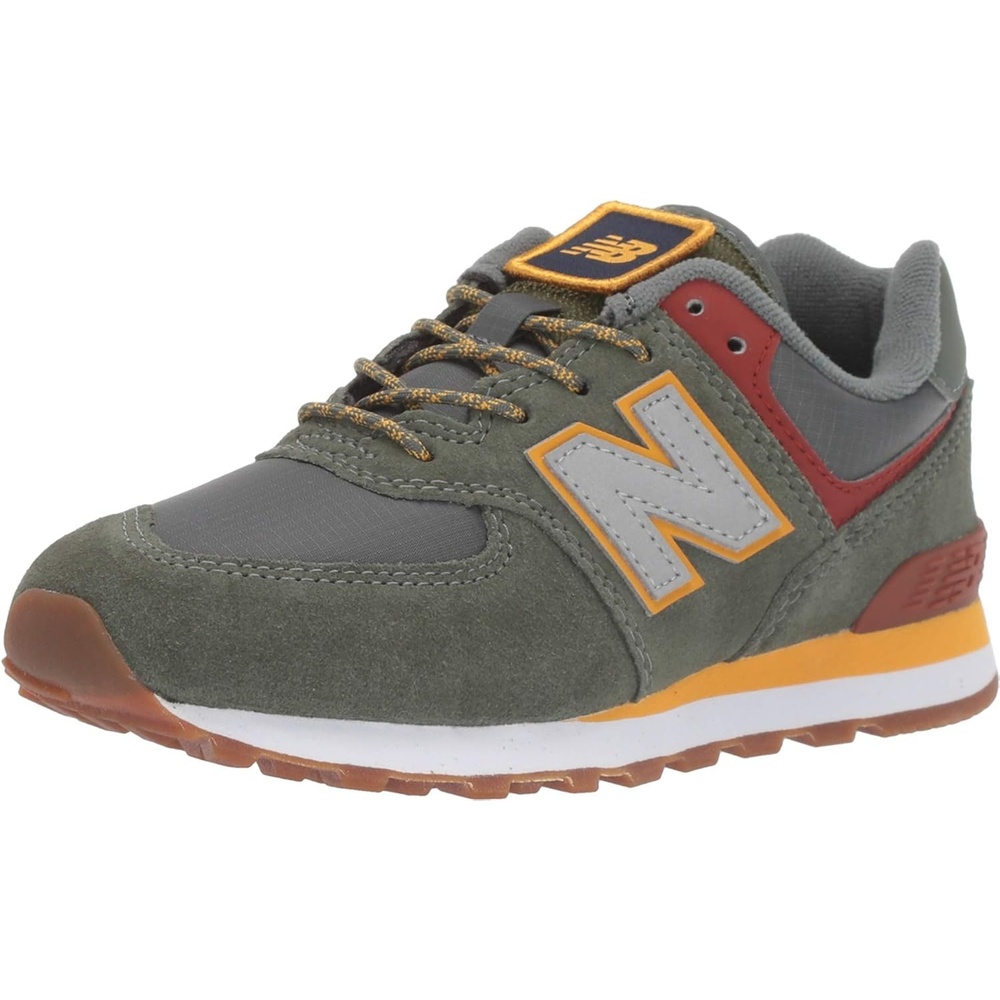 image:imageNew Balance Kids 574 V1 Neo Sole LaceupSlate GreenRed Jasper