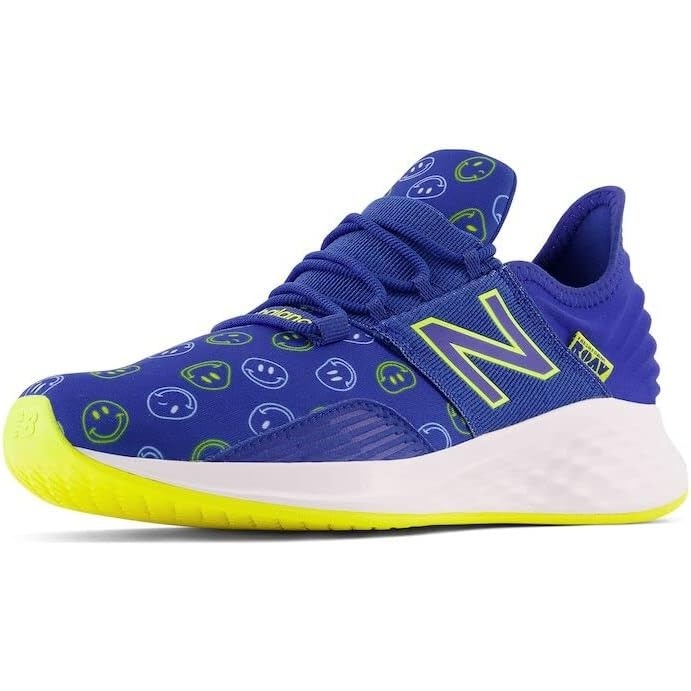 image:imageNew Balance Kids Fresh Foam Roav V1 Laceup SneakerTeam RoyalHappy Yellow