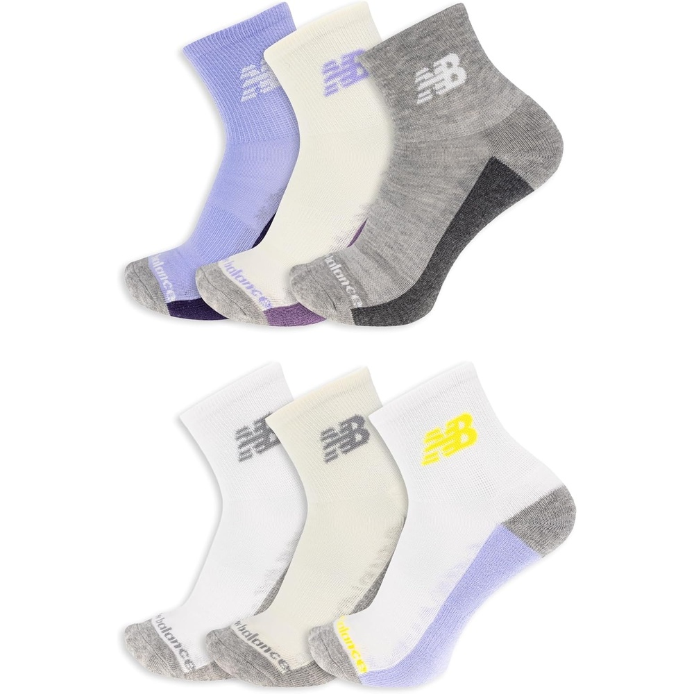 image:imageNew Balance Unisex Adult Performance Cushioned Ankle Socks  6 Pairs  Moisture WickingLight Blue Assorted