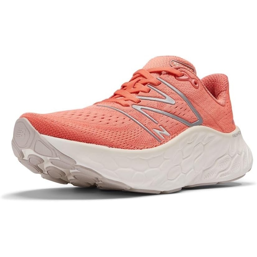 image:imageNew Balance Womens Fresh Foam X More V4 Running ShoeGulf RedSea SaltSilver Metallic