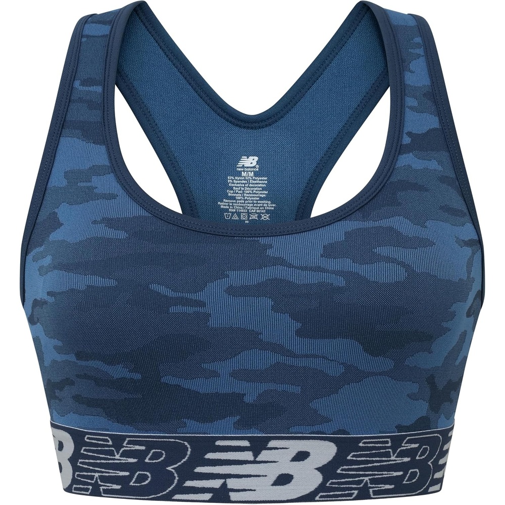 image:imageNew Balance Womens New Balance Seamless Sports BraCamo Vintage Indigo