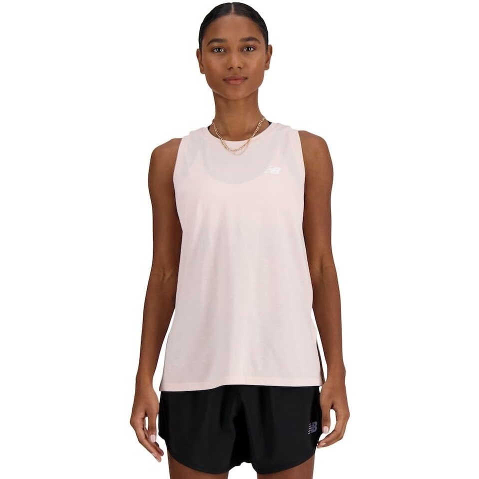 image:imageNew Balance Womens Sport Essentials Heathertech TankQuartz Pink Heather