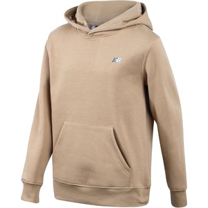New Balance Boys Cotton Fleece Pullover Hoodie with Pocket, 2T-20 | Soft Brushed Interior, Lined Hood & Ribbed Cuffs, Athletic Logo for Layering at School, Sports & Everyday Play(Stoneware)