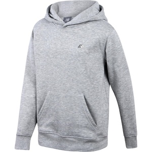 New Balance Boys Cotton Fleece Pullover Hoodie with Pocket, 2T-20 | Soft Brushed Interior, Lined Hood & Ribbed Cuffs, Athletic Logo for Layering at School, Sports & Everyday Play(Team Grey)
