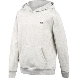 New Balance Boys Cotton Fleece Pullover Hoodie with Pocket, 2T-20 | Soft Brushed Interior, Lined Hood & Ribbed Cuffs, Athletic Logo for Layering at School, Sports & Everyday Play(Oatmeal Heather)