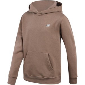 New Balance Boys Cotton Fleece Pullover Hoodie with Pocket, 2T-20 | Soft Brushed Interior, Lined Hood & Ribbed Cuffs, Athletic Logo for Layering at School, Sports & Everyday Play(Mushroom)