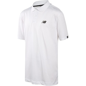 New Balance Boys Polo Shirt, Active Short Sleeve Golf Polo, Sizes 8-20 | Soft, Breathable Fabric, Classic Collar Meets Dress Code, Resists Fading, Pairs with Khakis or Joggers, School Ready(White)
