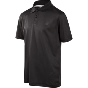 New Balance Boys Polo Shirt, Active Short Sleeve Golf Polo, Sizes 8-20 | Soft, Breathable Fabric, Classic Collar Meets Dress Code, Resists Fading, Pairs with Khakis or Joggers, School Ready(Black)