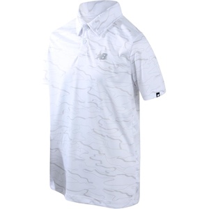 New Balance Boys Polo Shirt, Active Short Sleeve Golf Polo, Sizes 8-20 | Soft, Breathable Fabric, Classic Collar Meets Dress Code, Resists Fading, Pairs with Khakis or Joggers, School Ready(White Camo)