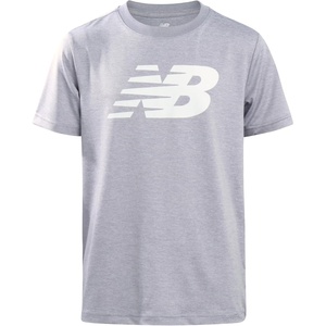 New Balance Boys Shirts, Short Sleeve Cotton Graphic Tee, Athletic Teens | Soft Breathable Blend, Classic Logo Look, Layer under Hoodies or Wear Solo for School, Sports & Weekends, Sizes 8-20(Grey Heather)