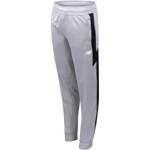 New Balance Boys Sweatpants, Performance Tricot Joggers, Drawstring Waist | Secure Zip Pockets, Breathable Stretch Fabric, Reinforced Stitching, Tapered Cuffed Hem for Gym, School & Field Play(Raincloud)