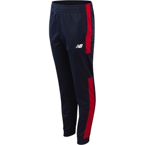 New Balance Boys Sweatpants, Performance Tricot Joggers, Drawstring Waist | Secure Zip Pockets, Breathable Stretch Fabric, Reinforced Stitching, Tapered Cuffed Hem for Gym, School & Field Play(Navy Red)